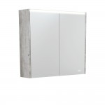 Fie LED Mirror Cabinet with Industrial  Side Panels 750